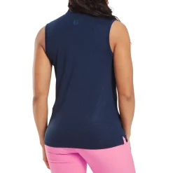 Animal Print Sleeveless Lisle Blå