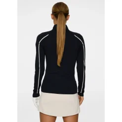 Aubree Knitted Zip Sweater Blå