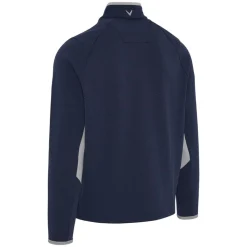 Blocked LS 1/4 Zip Pullover Blå