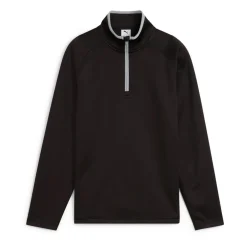 Boys Waffle Fleece 1/4 Zip Svart