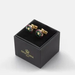 Cufflinks British Sporting Golf Grön