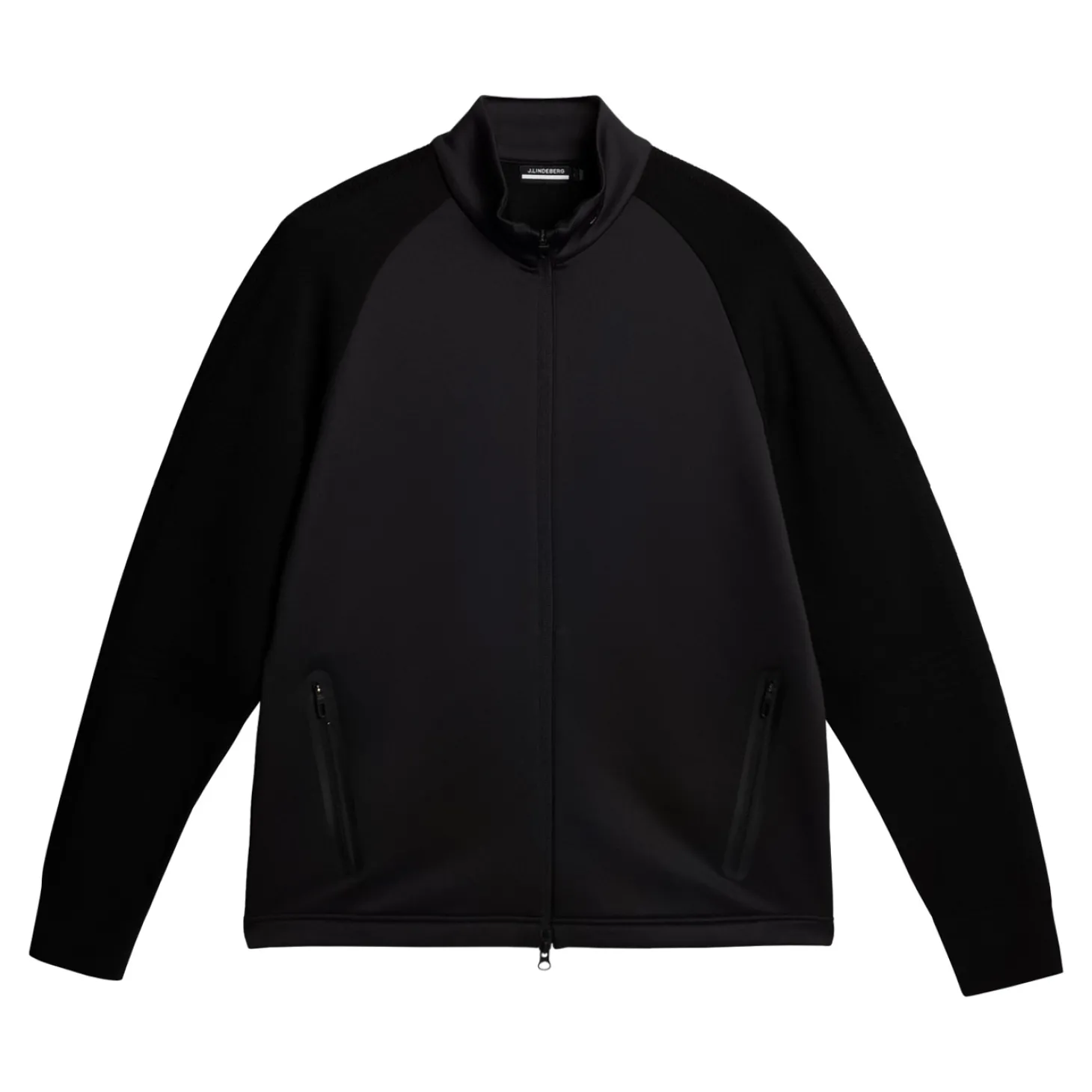 Devin Hybrid Knit Zip Sweater Svart