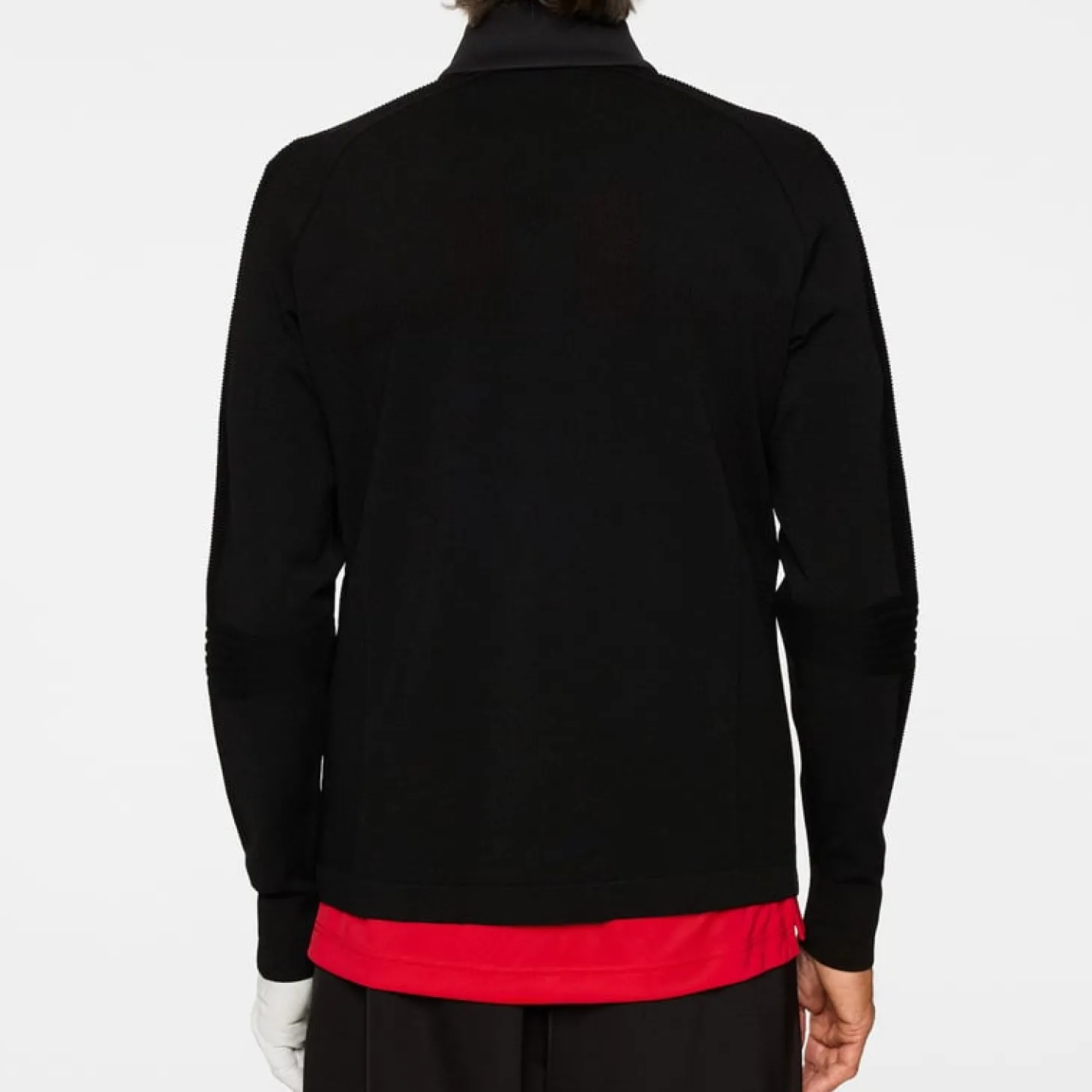 Devin Hybrid Knit Zip Sweater Svart