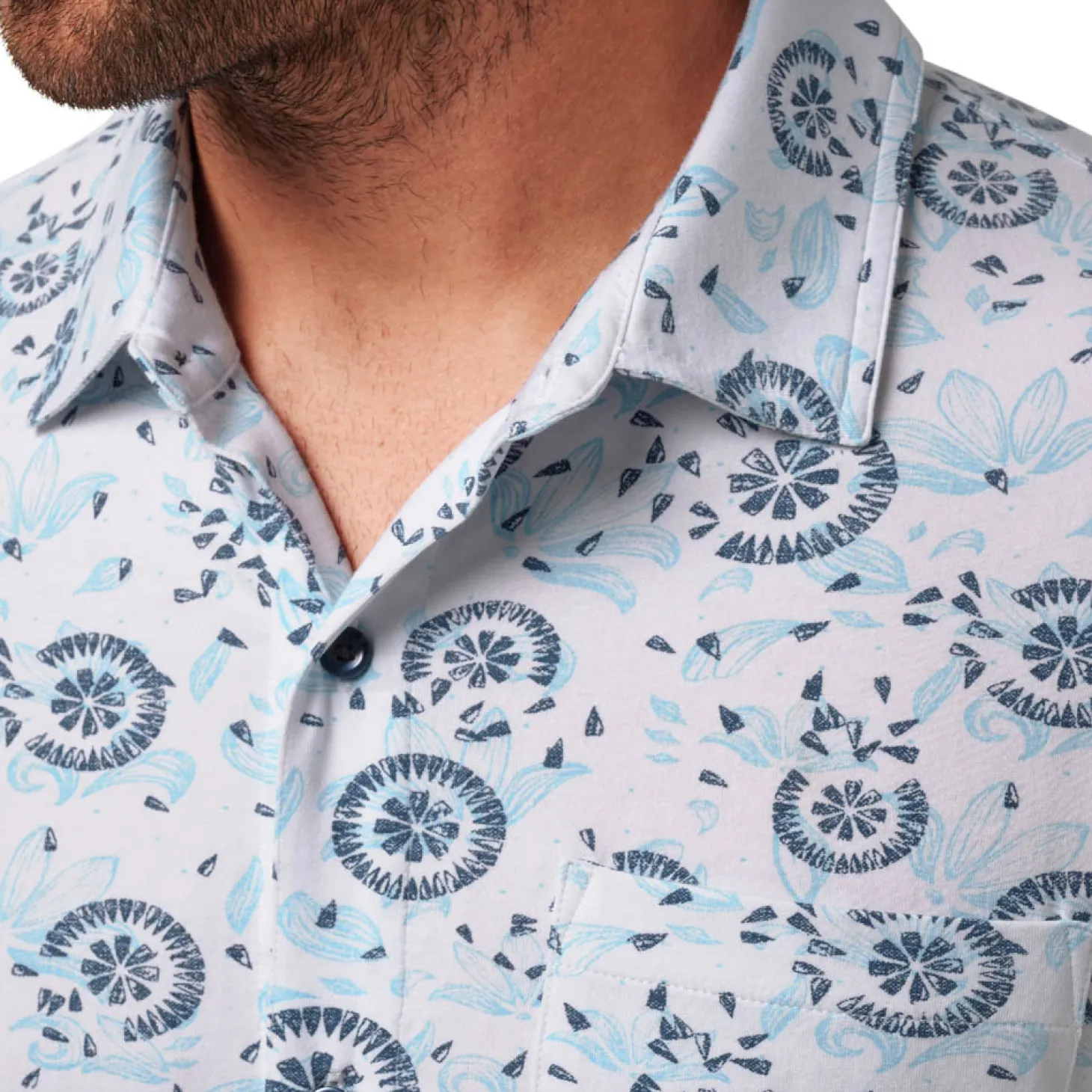 Flourish Button Up Vit