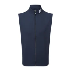 Full-Zip Knit Vest Blå