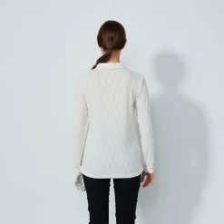 Graphic Jaquard Ls Poloshirt Vit