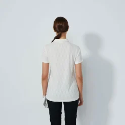 Graphic Jaquard Ss Poloshirt Vit