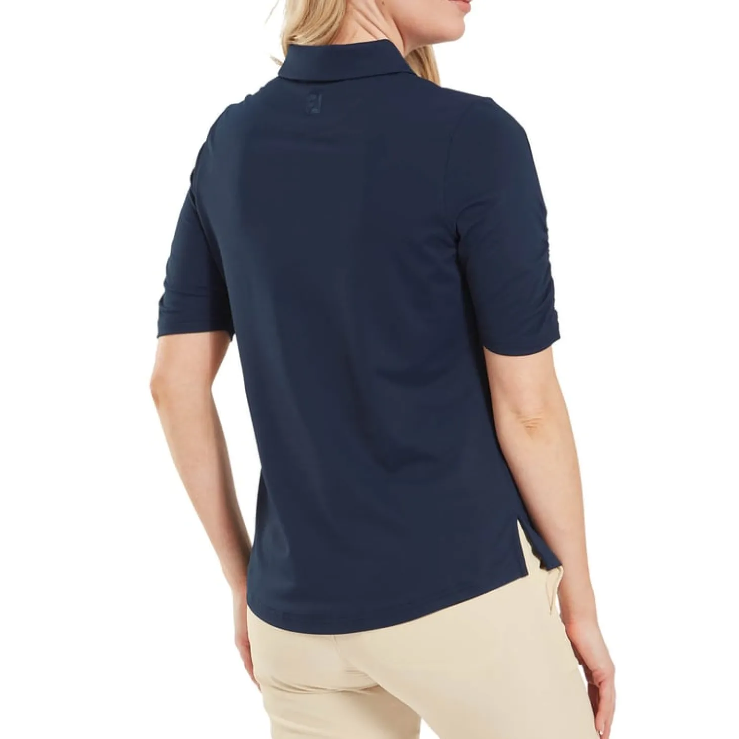 Half Sleeve Ruched Lisle Blå