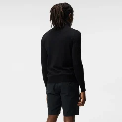 Kian Zipped Golf Sweater Svart