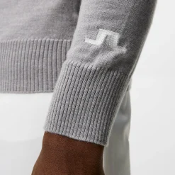 Kian Zipped Golf Sweater Grå