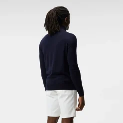 Kian Zipped Golf Sweater Blå