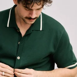 Knit Polo Grön