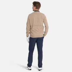 Lambswool Blend Argyle V-Neck Beige Grön