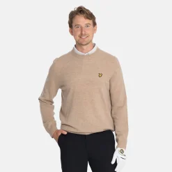 Lambswool Blend Crew Beige