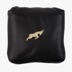 Leather Headcover Putter Mallet Svart