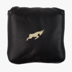 Leather Headcover Putter Mallet Svart
