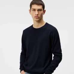 Lyle Merino Crew Neck Sweater Blå