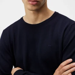 Lyle Merino Crew Neck Sweater Blå