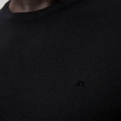 Lyle Merino Crew Neck Sweater Svart