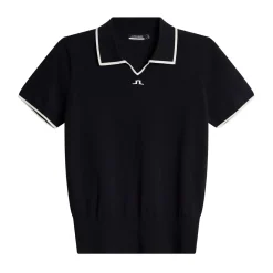 Malva Knitted Polo Shirt Blå