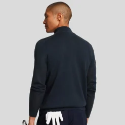 Merino Blend Quarter Zip Blå