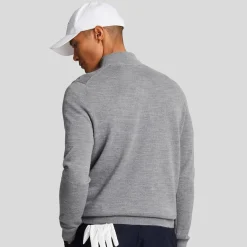 Merino Blend Quarter Zip Grå