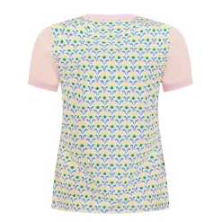 OP Ss Lattice Zip Mock