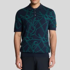 Outline Knitted Polo