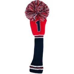 PomPom Headcover Driver Blå Röd