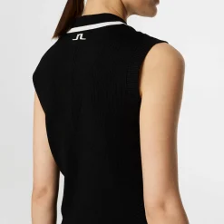 Ramona Knitted Polo Shirt Svart