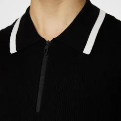 Ramona Knitted Polo Shirt Svart