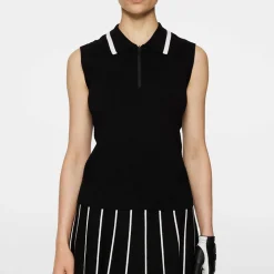 Ramona Knitted Polo Shirt Svart