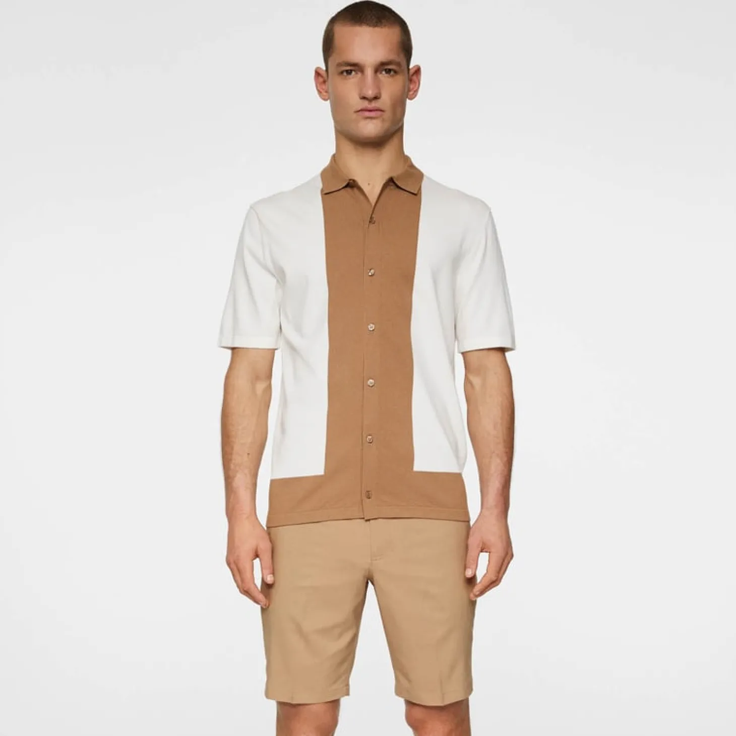 Rue Knitted Polo Shirt Vit