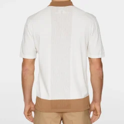 Rue Knitted Polo Shirt Vit