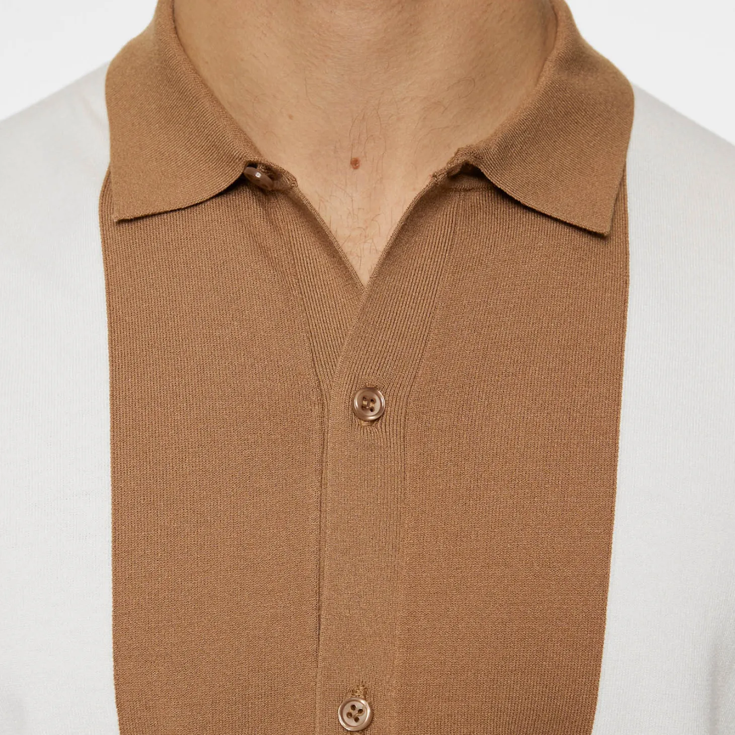 Rue Knitted Polo Shirt Vit