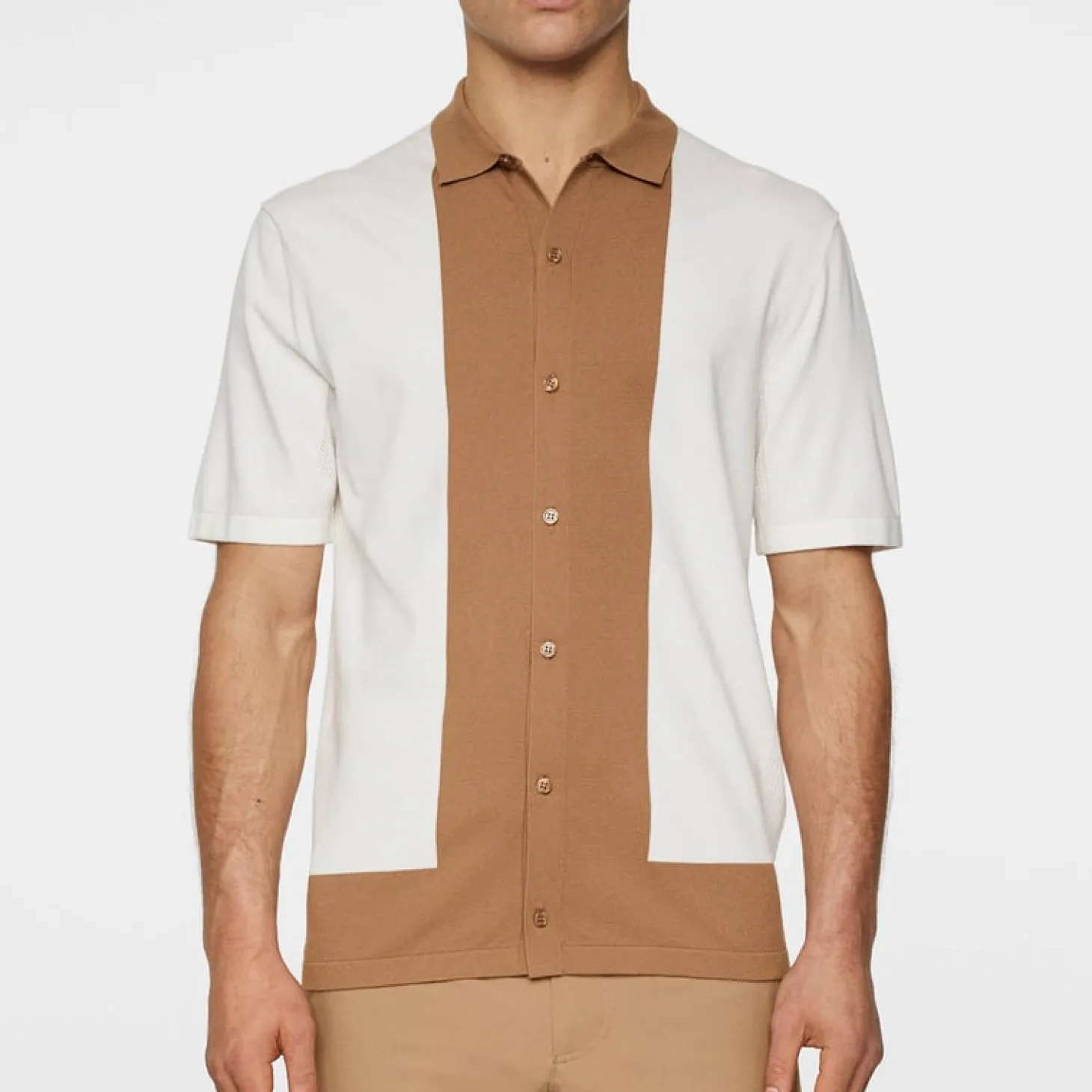 Rue Knitted Polo Shirt Vit