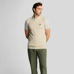 Slipover Merino Blend V-Neck Beige