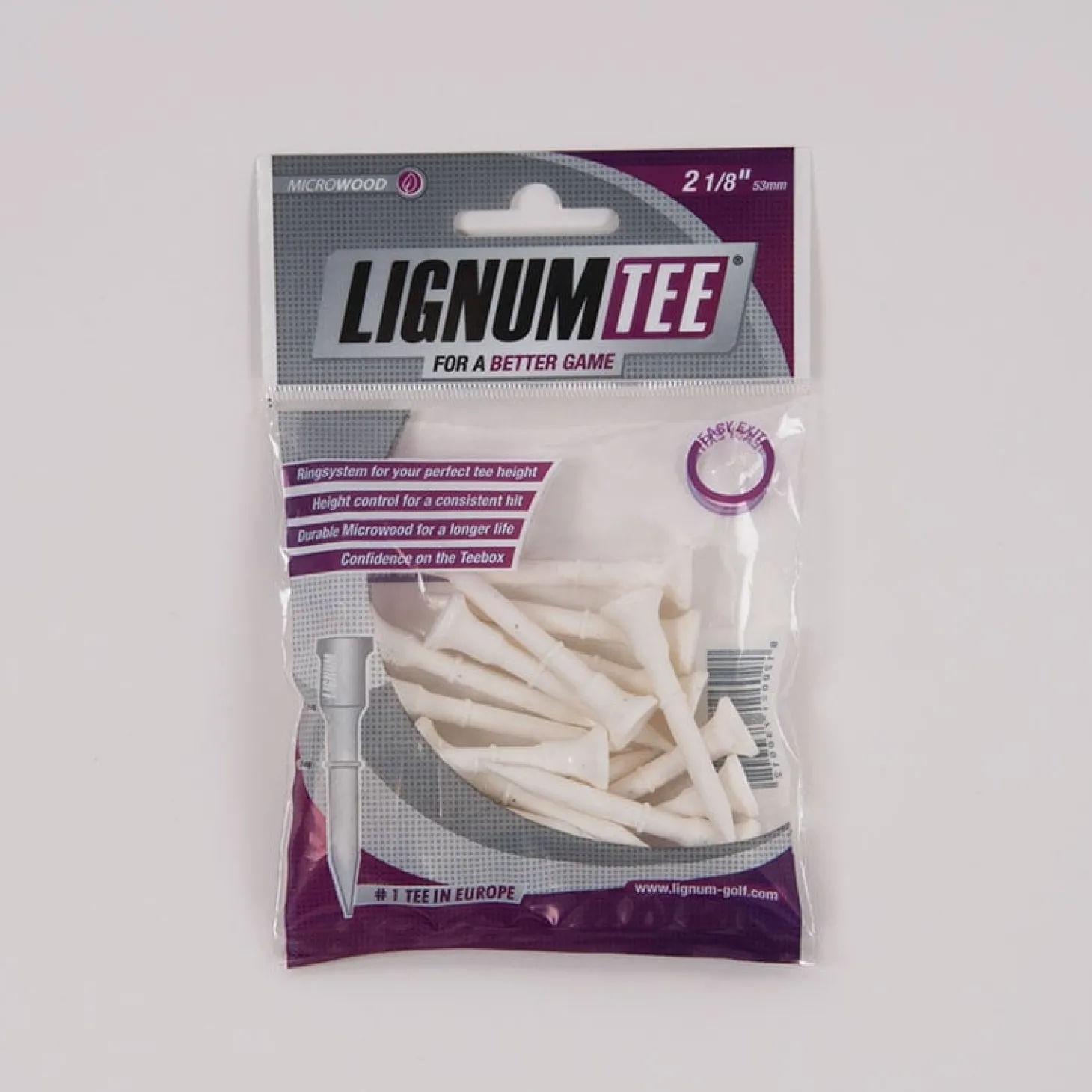 Tees 53 mm 16 Pack White