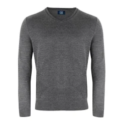 Vernon V-Neck Merino Grå