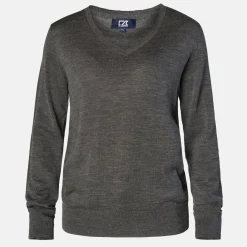 Vernon V-Neck Merino Grå