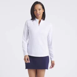 W Houndstooth 1/4 Zip