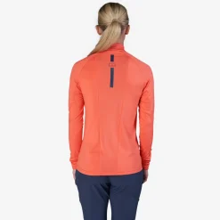 W Mid Layer LS Zip Röd
