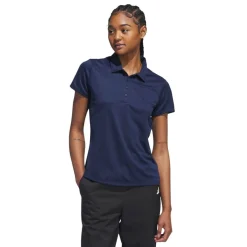 W Solid Performance Short Sleeve Polo Shirt Blå
