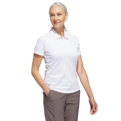 W Solid Performance Short Sleeve Polo Shirt Vit