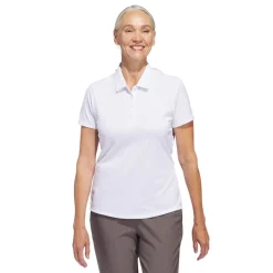 W Solid Performance Short Sleeve Polo Shirt Vit