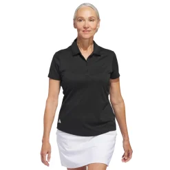 W Solid Performance Short Sleeve Polo Shirt Svart