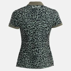 W Tech Hidden Button Pique AOP Svart