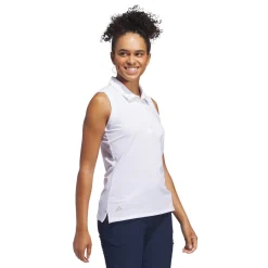 W Ultimate Solid Sleeveless Polo Shirt Vit