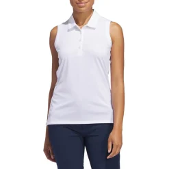 W Ultimate Solid Sleeveless Polo Shirt Vit