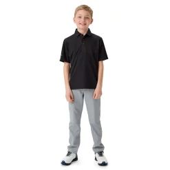 Youth Unisex Solid Polo Svart